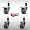 Service Caster 3'' SS Gray Poly Swivel 1-1/4'' Expanding Stem Caster Set 2 Total Lock Brakes, 4PK SCC-SSEXTTL20S314-PPUB-2-S-2-114 - alternate 3
